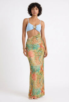 Aurelia Dames Co-ord Set – Cut-out Haltertop & High Waist Maxi Rok