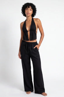 Aurélie Dames Co-ord Set – Halter Crop Top & Wijde Broek