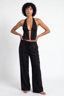 Aurélie Dames Co-ord Set – Halter Crop Top & Wijde Broek