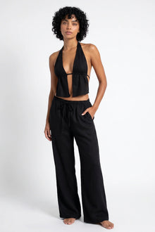 Aurélie Dames Co-ord Set – Halter Crop Top & Wijde Broek