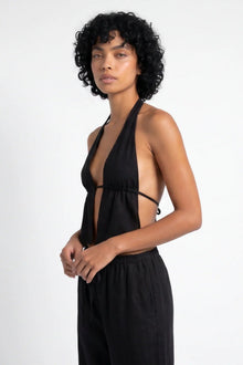 Aurélie Dames Co-ord Set – Halter Crop Top & Wijde Broek