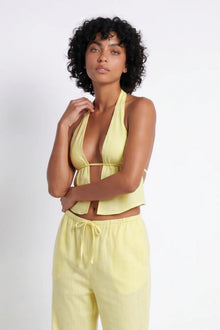 Aurélie Dames Co-ord Set – Halter Crop Top & Wijde Broek