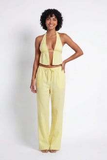 Aurélie Dames Co-ord Set – Halter Crop Top & Wijde Broek