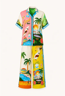 Élisa Dames Co-ord Set – Tropische Print & Wijde Broek