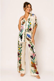 Élisa Dames Co-ord Set – Tropische Print & Wijde Broek