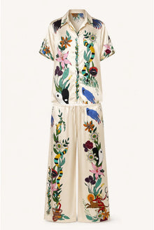Élisa Dames Co-ord Set – Tropische Print & Wijde Broek